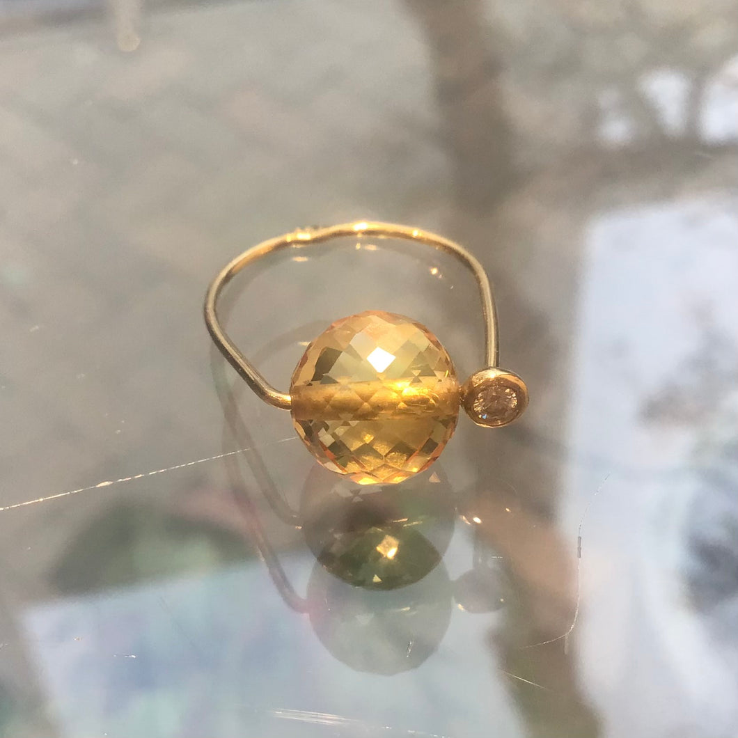 Sten på tråd - citrin