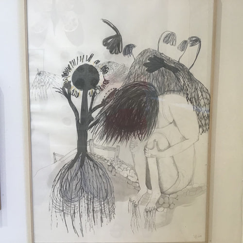 Stine Illum - ‘Rødder’ - original tegning