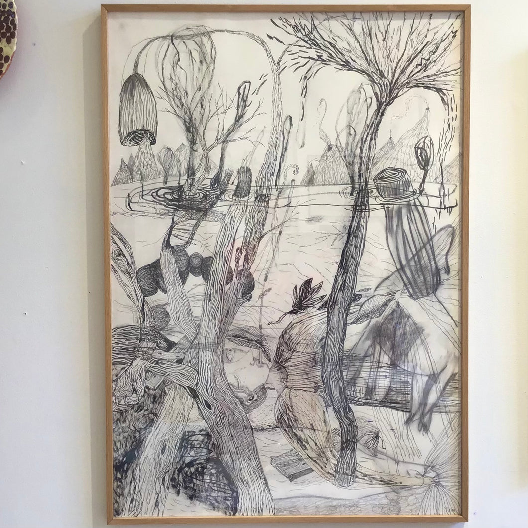 Stine Illum - ‘Under vandet’ - original tegning