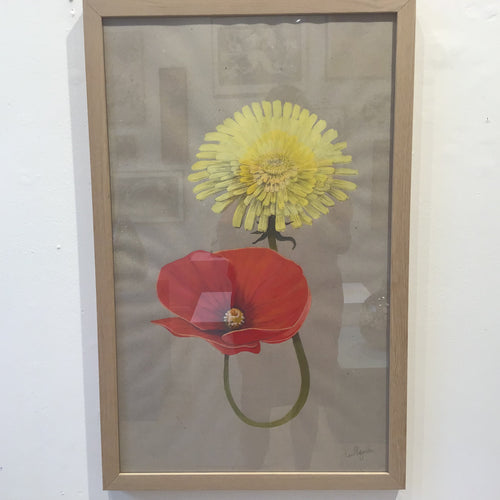 Lea Hebsgaard Andersen - ‘Gul blomsterbinder’ - original tegning