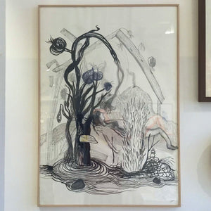 Stine Illum - ‘Hundestræk’ - original tegning